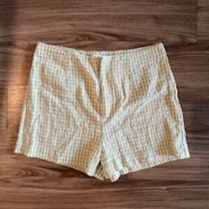 Women's Green and White Plaid Elodie Shorts Size Small (S)